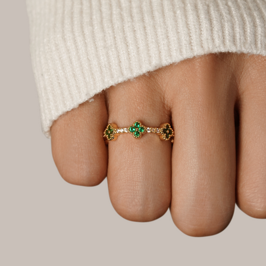 Clover Crystal Ring by Lucky