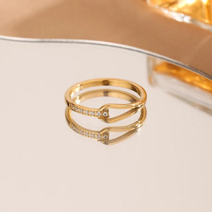 Elegant Gold Geometric Ring