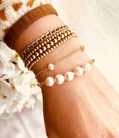 Baroque Pearl Link Bracelet