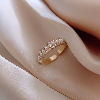 Opulent Pearl and Gold Ring