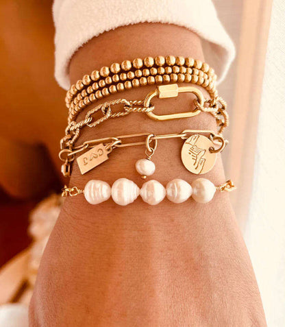 Baroque Pearl Link Bracelet