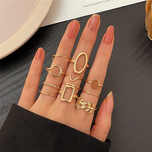 Set of 11 Vintage Silver Rings