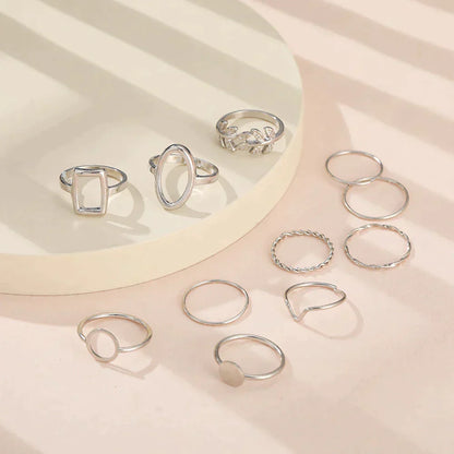 Set of 11 Vintage Silver Rings