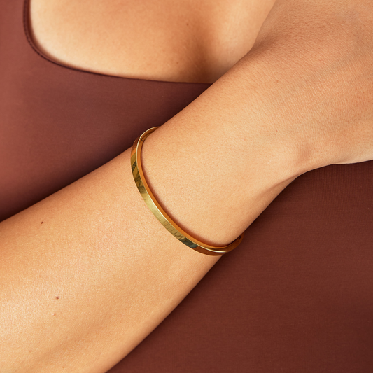 Gold Lily Bangle