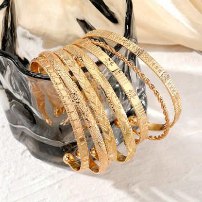 Set of 7 Adjustable Textured Cuffs