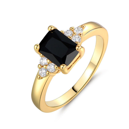 Obsidian Stone Ring