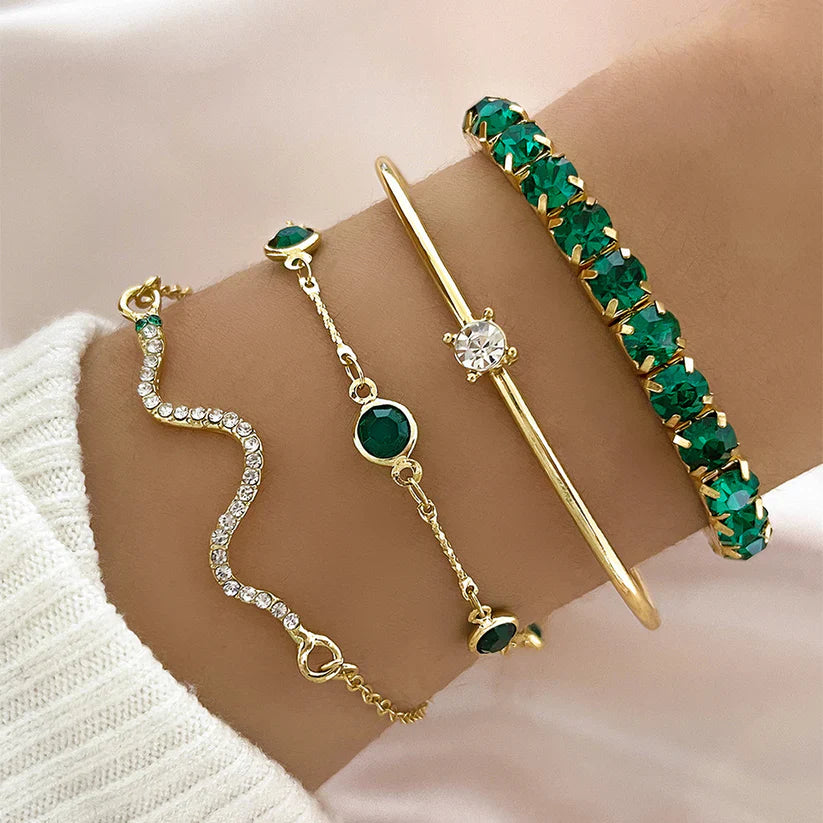 Emerald Gemstone Bracelet