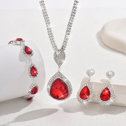Edith –  Ruby Jewellery Set
