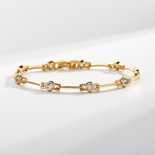 Gold Dazzling Zirconia Bracelet