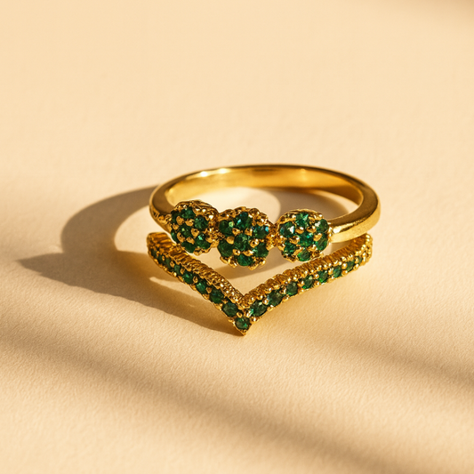 Ivy – Textured Gold Ring
