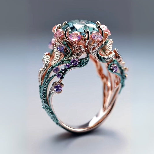 Vibrant Nature-Inspired Exotic Ring