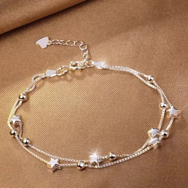 Crystal Star Tassel Bracelet