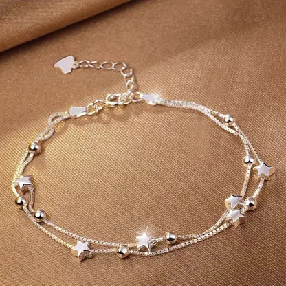 Crystal Star Tassel Bracelet