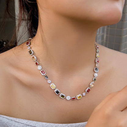 Colorful Gemstone Statement Necklace