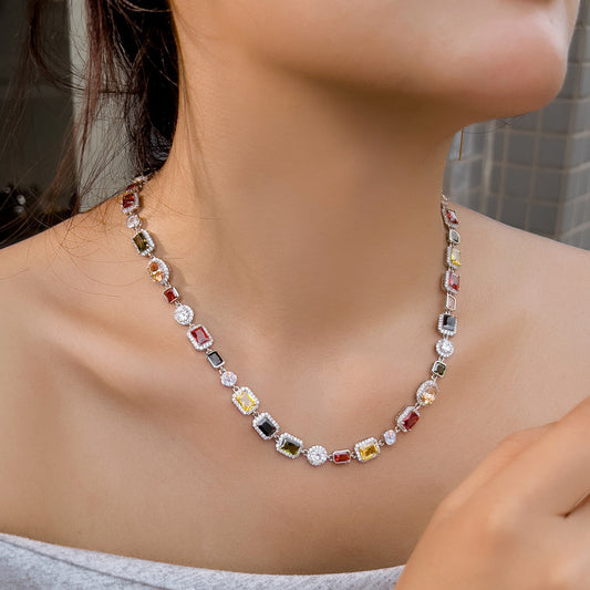 Colorful Gemstone Statement Necklace