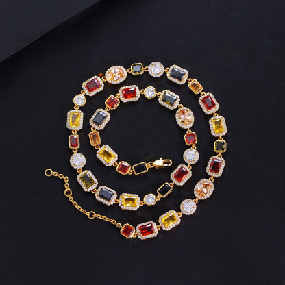 Colorful Gemstone Statement Necklace