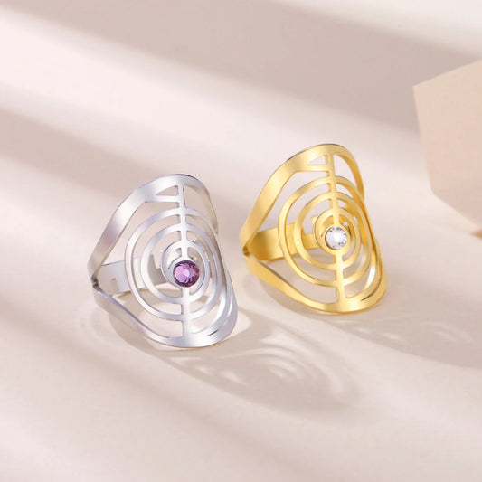 Twisted Gemstone Ring