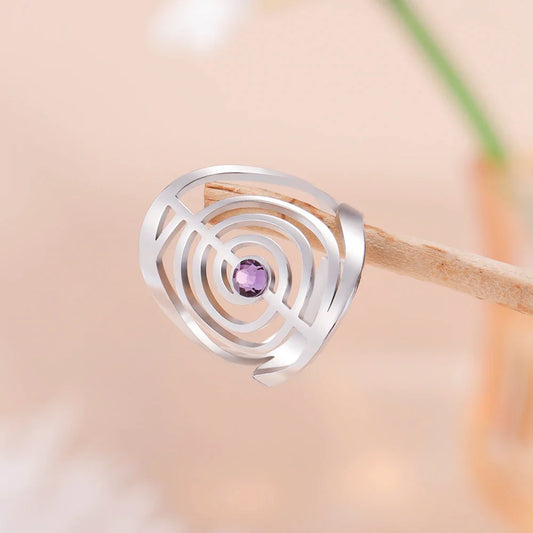 Twisted Gemstone Ring