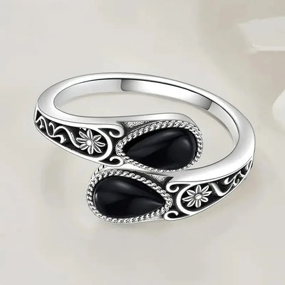 Graceful Moonstone Floral Ring