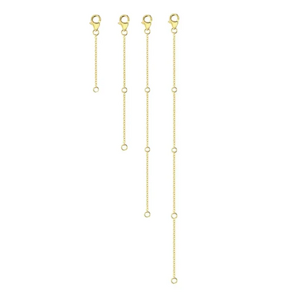 4-Piece Necklace Extender Set (2-8 inches / 5-20 cm)