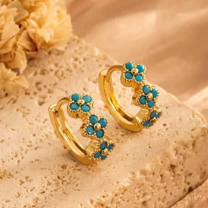 Ulrica – Turquoise Hoop Earrings