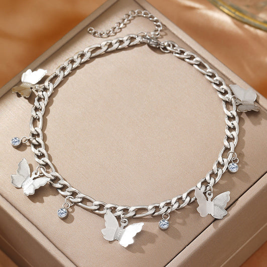 Butterfly Pendant Chain Anklet