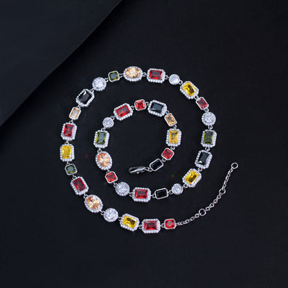 Colorful Gemstone Statement Necklace