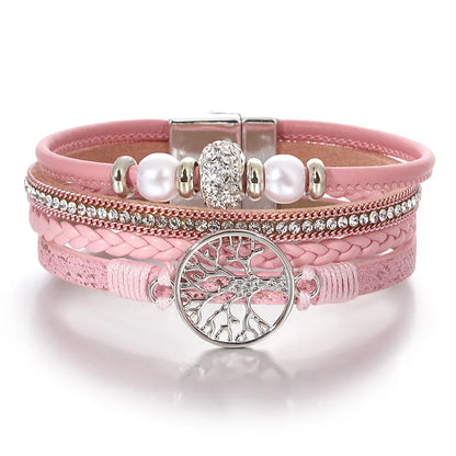 Rhinestone Tree Life Bracelet