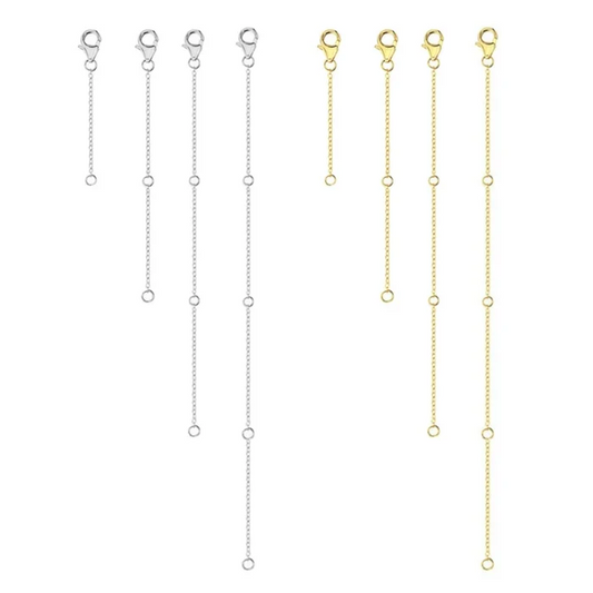 4-Piece Necklace Extender Set (2-8 inches / 5-20 cm)