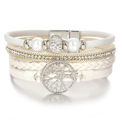 Rhinestone Tree Life Bracelet