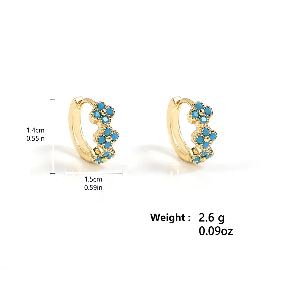 Ulrica – Turquoise Hoop Earrings
