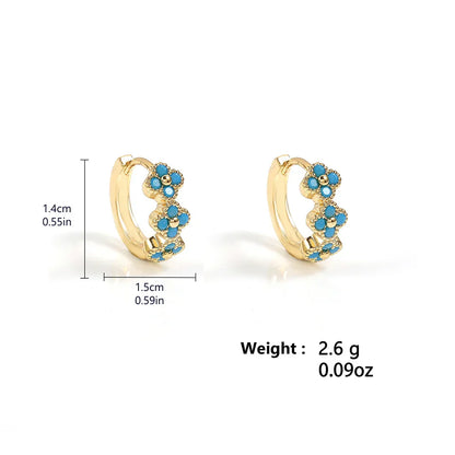 Ulrica – Turquoise Hoop Earrings