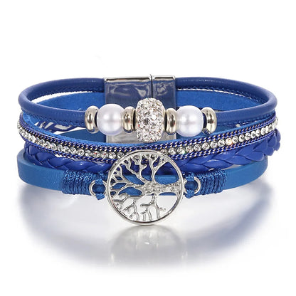 Rhinestone Tree Life Bracelet