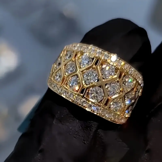 Glittering Gold Radiance Ring