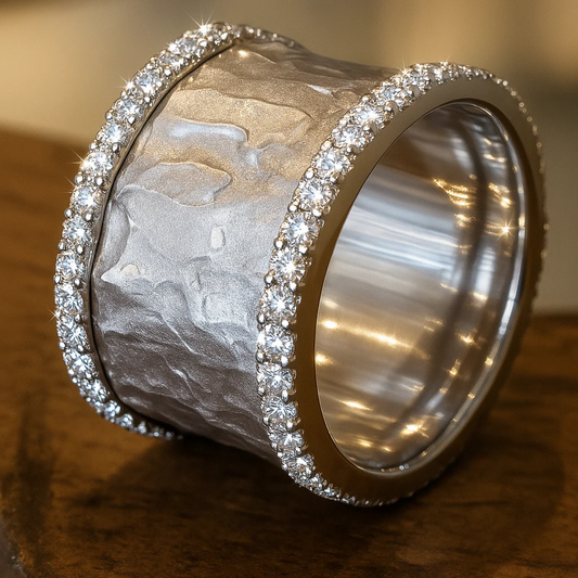 Antique Silver Zirconia Ring