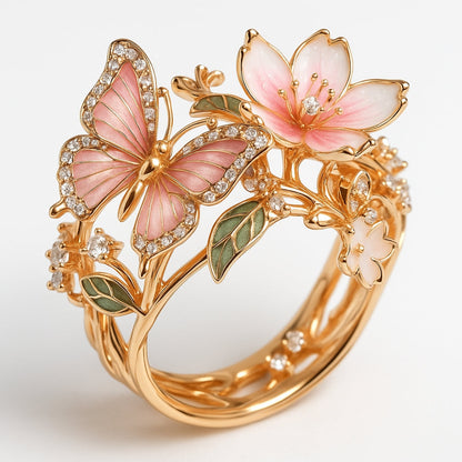 Radiant Butterfly Zirconia Ring