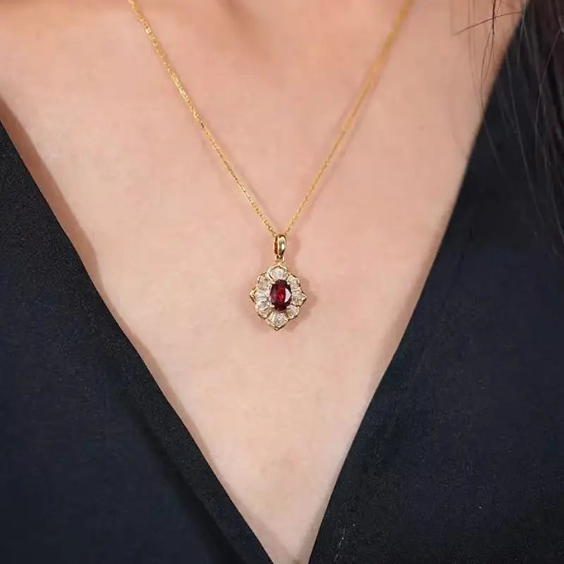 Kavella Gold Solcrimson Necklace