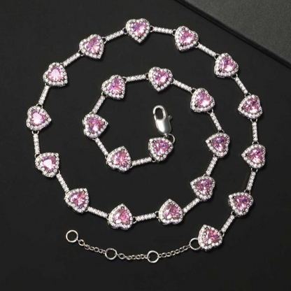 Pink Heart Shaped Necklace