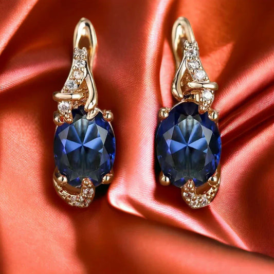 Midnight Gold Elegance Earrings