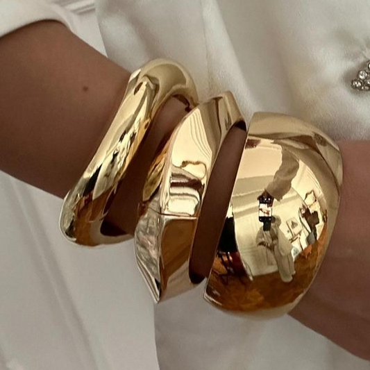 Set of 3 Chunky Cuff Bracelets