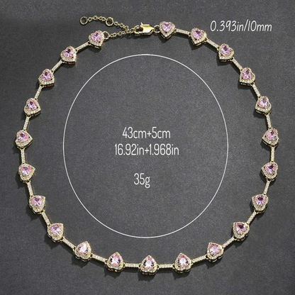 Pink Heart Shaped Necklace