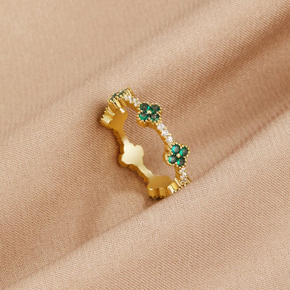 Clover Crystal Ring by Lucky