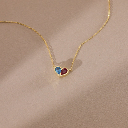 Eternal Birthstone Heart Necklace and Bracelet Set