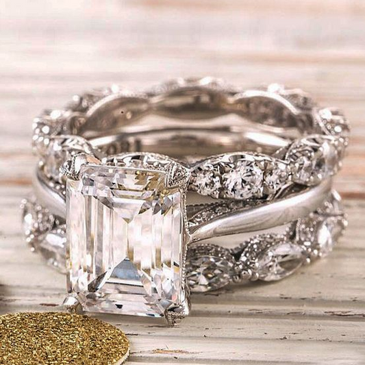 Classic Silver Layered Ring with a Bright Finish
