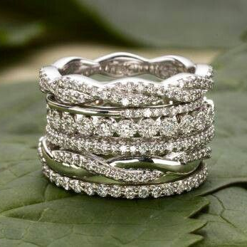 Antique-Inspired Silver Ring with Layered Zirconia