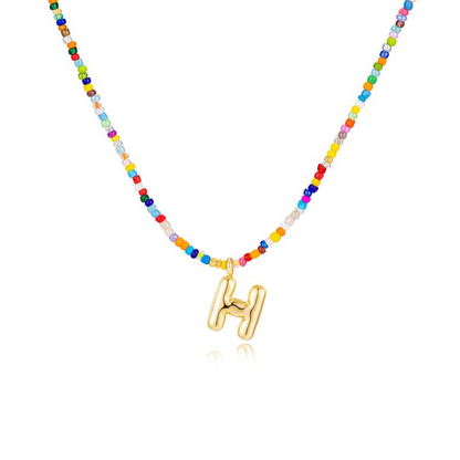 Vibrant Alphabet Pendant Necklace