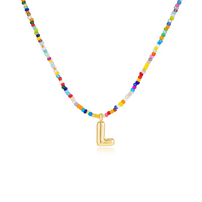 Vibrant Alphabet Pendant Necklace