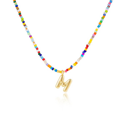 Vibrant Alphabet Pendant Necklace
