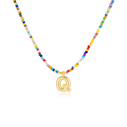 Vibrant Alphabet Pendant Necklace