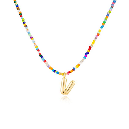 Vibrant Alphabet Pendant Necklace
